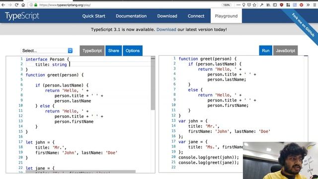 Typescript: Optional Properties смотреть онлайн