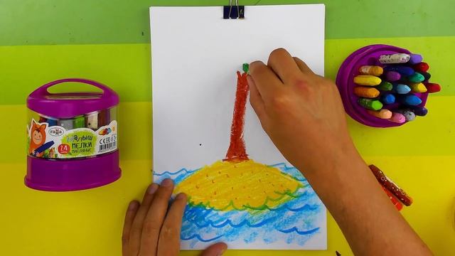 Как нарисовать ПАЛЬМУ - уроки рисования для детей смотреть онлайн