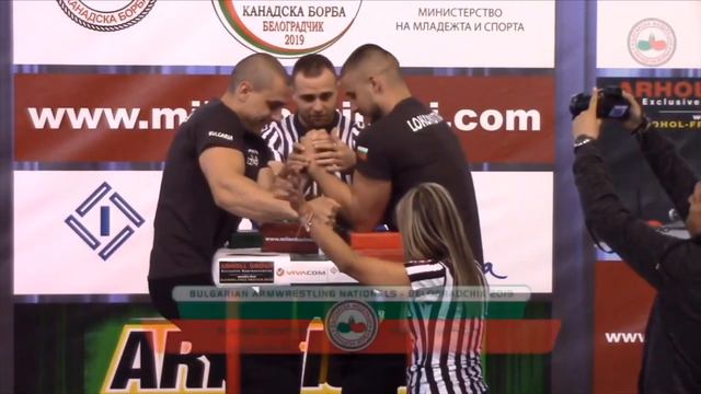 ARMWRESTLING 2019 BULGARIA NATIONALS SENIOR MEN LEFT HAND FINALS W. Sasho ANDREEV, Plamen Dimitrov