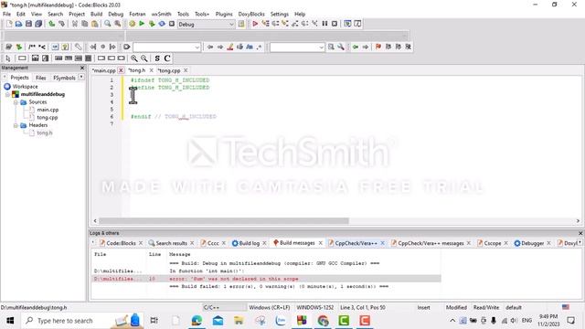 Multi Source File AND Debug C++ with CodeBlock смотреть онлайн