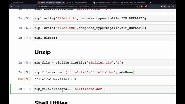 Python Complete Course #-49 Python unzip and shutil module: zip and unzip file смотреть онлайн