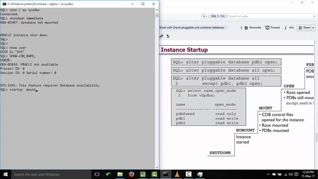 CDB Instance Startup and Shutdown смотреть онлайн
