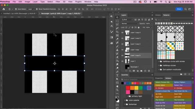 Geometric Seamless Repeating Pattern in Adobe Photoshop смотреть онлайн