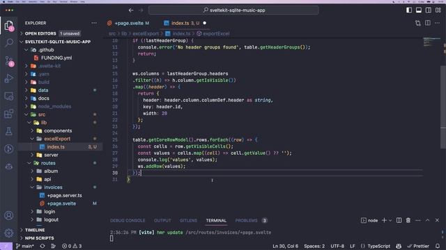 Export Table to XLSX and CSV with exceljs смотреть онлайн