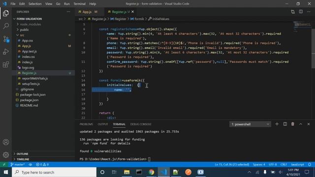React Form Validation w/ Formik & Yup смотреть онлайн