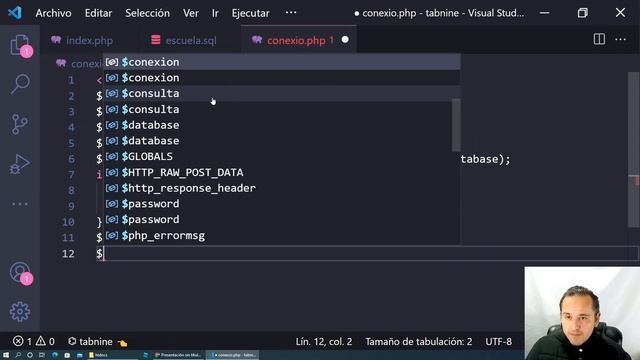 Conectar a PHP con MySQL [autocompletar codigo con inteligencia artificial] смотреть онлайн