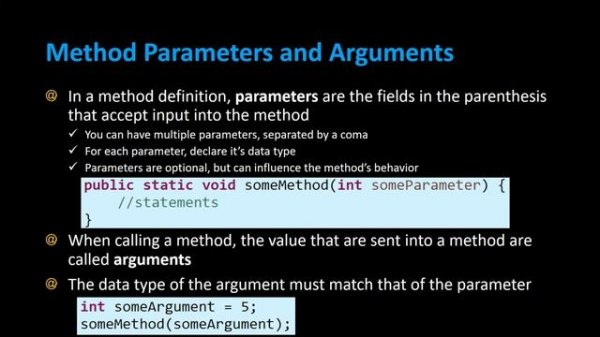 Java Method Parameters and Arguments - Java Programming Course on Methods - Appficial