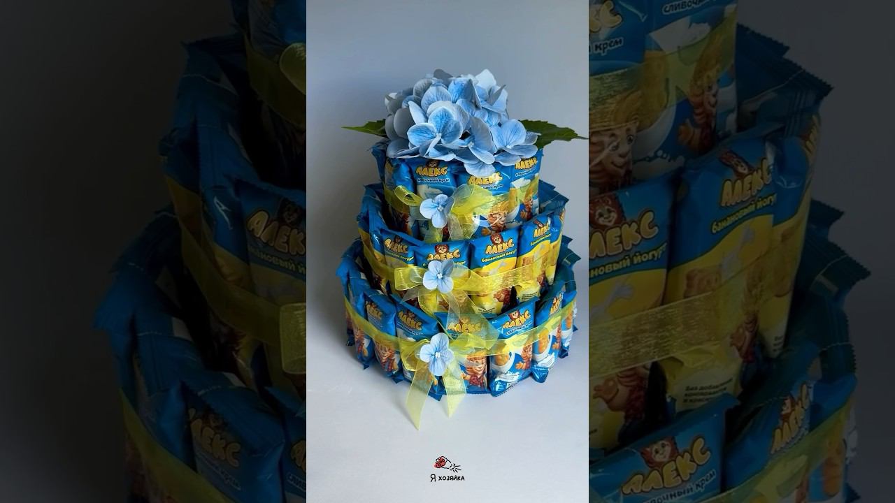 Торт своими руками #букетизконфет #diy #поделки #творчество #handmade смотреть онлайн