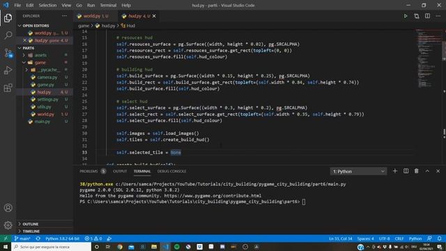 City builder tutorial series | Examining objects | pygame (#6) смотреть онлайн