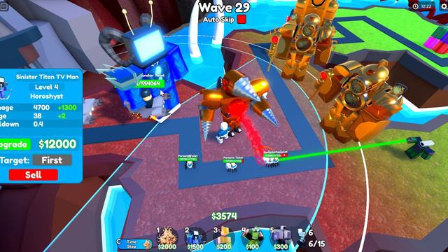 Я пытаюсь дойти до 40 волны вместе с моим другом в toilet tower defens! смотреть онлайн