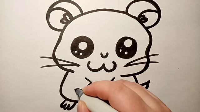 Рисуем хомяка просто детям. Как нарисовать хомяка детям. Детские рисунки хомяк. смотреть онлайн