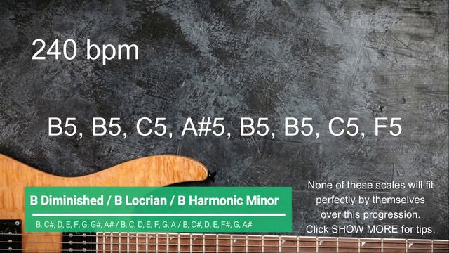 Blistering Thrash Metal B Minor / E Minor 240 bpm Guitar Backing Track смотреть онлайн