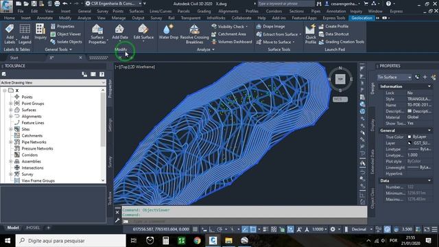 Adicionar pontos em uma superfície existente no AutoCAD Civil 3D 2020 смотреть онлайн