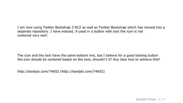 CSS : Center Twitter Bootstrap 3 Glyphicons in buttons смотреть онлайн