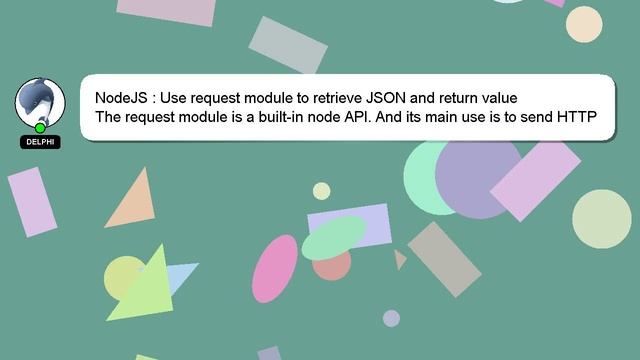 NodeJS : Use request module to retrieve JSON and return value смотреть онлайн