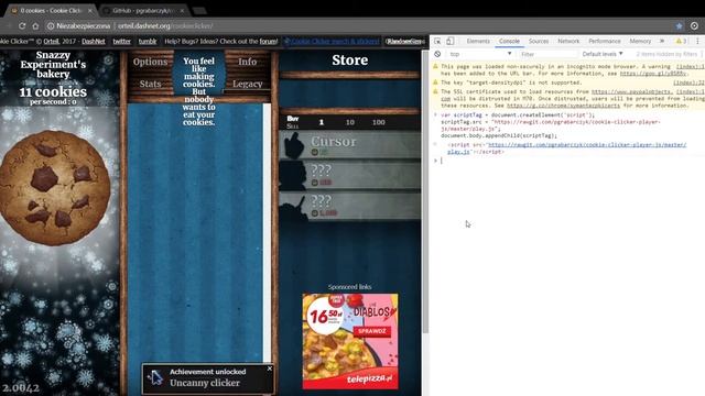 cookie clicker player bot javascript (part 1) смотреть онлайн
