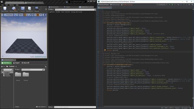UE 4.21 - How To Import Meshes Using Python смотреть онлайн