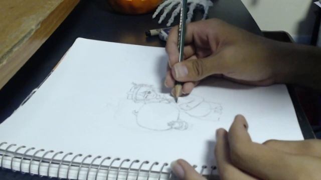 Hu Tao halloween sketch | time elapse смотреть онлайн