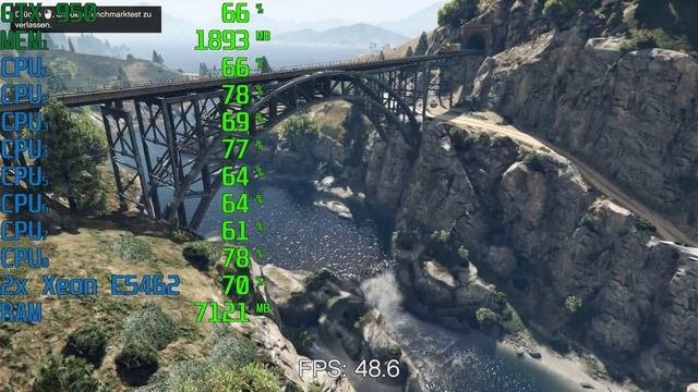GTA V Benchmark - Mac Pro 3.1 - 2x Xeon E5462 - GTX 950 - 64GB RAM - 1080P - High Settings смотреть онлайн