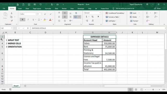 Excel Training in Malayalam: Learn Wrap Text, Merge Cell and Orientation in Excel смотреть онлайн
