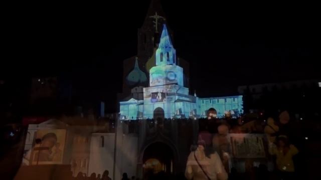 Световое шоу на башне Казанского Кремля смотреть онлайн