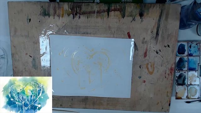РИСУЕМ С КАТЕЙ дизайнерскую открытку акварелью.*ART-MASTER*