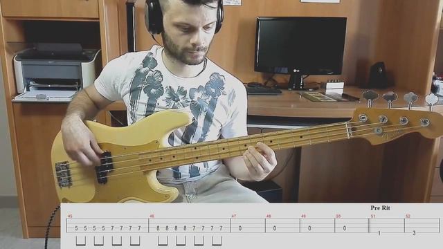 Somebody told me - Maneskin - Bass cover + Tab смотреть онлайн