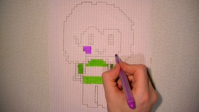 Чара из Андертейл - Рисунки по Клеточкам смотреть онлайн