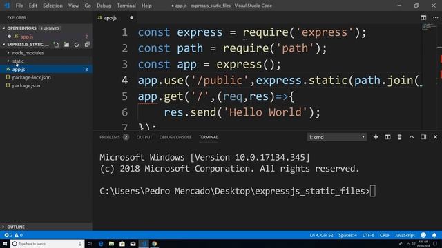 NodeJS For Beginners: Serving Static Files with Express смотреть онлайн