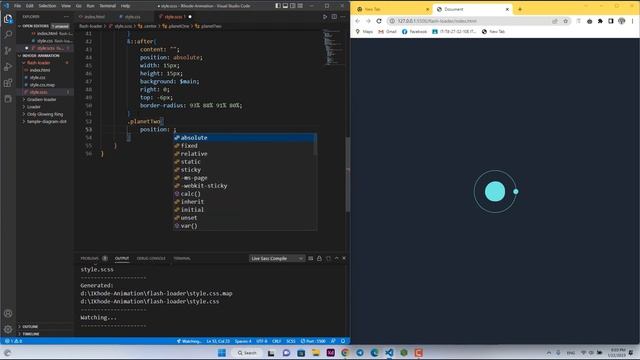 planet loading animation effect Using SCSS || IKhode смотреть онлайн