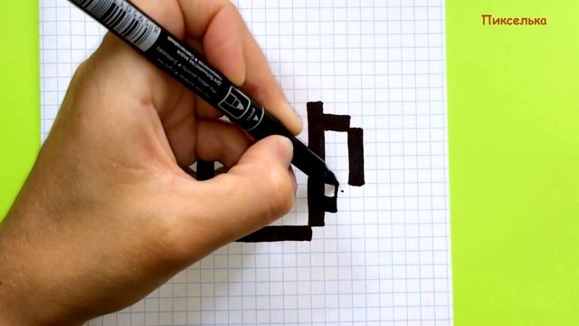 Как Рисовать Кружку с Капучино по Клеточкам ♥ Рисунки по Клеточкам смотреть онлайн