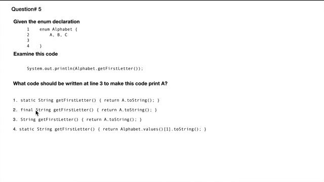 Q5 Java 11 Certification Practice Question Explanation 1z0-819 смотреть онлайн