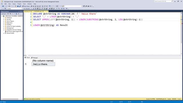3 Changing case and trimming spaces in SQL Server: LOWER, UPPER, LTRIM, RTRIM and TRIM functions смотреть онлайн
