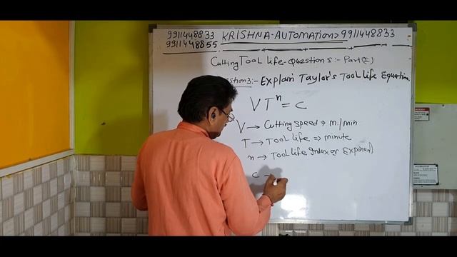 HOW TO CALCULATE TOOL LIFE BY :- Taylor's Tool Life Equation - IN CNC /VMC | BY GOPAL SIR | C62 смотреть онлайн