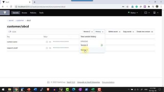 HashiCorp Vault kv v2 version handling UI - Video 10 смотреть онлайн