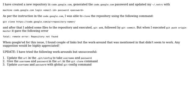 code.google.com: git: fatal: remote error: Repository not found смотреть онлайн