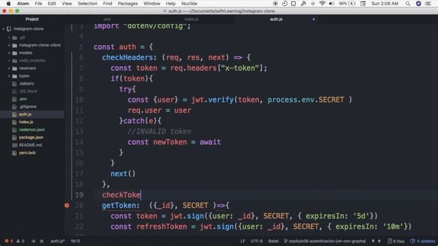 Validando y refrescando json web tokens con nodejs y graphql - #9 смотреть онлайн