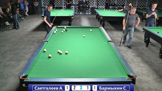 Саетгалеев А. (Сургут ) - Бармыкин С. (Пенза). 6 этап кубка НАРБ по русскому бильярду 2022 смотреть онлайн