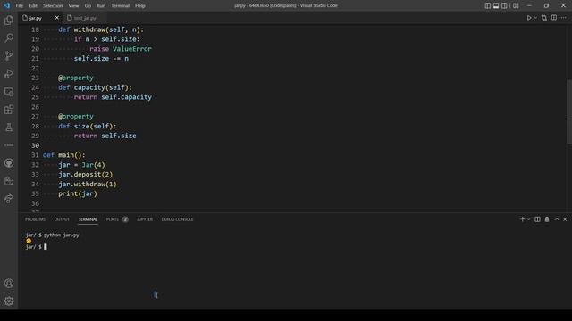 Cookie Jar -Problem Set 8 (CS50's Introduction to Programming with Python) смотреть онлайн