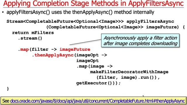 Java CompletableFuture ImageStreamGang Example: Applying Completion Stage Methods (Part 2) смотреть онлайн