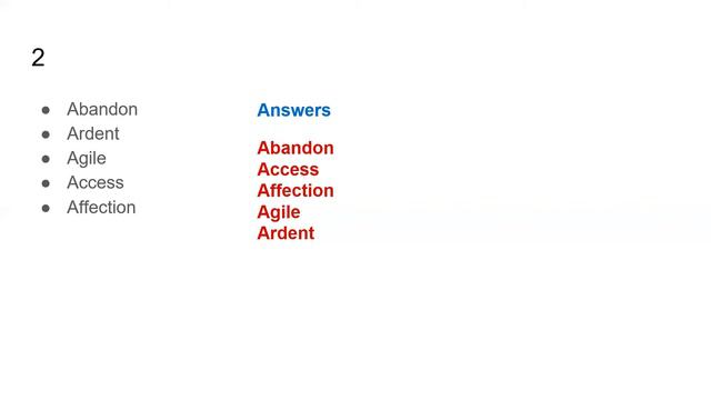 Arrange The Following Words In Alphabetical Order смотреть онлайн