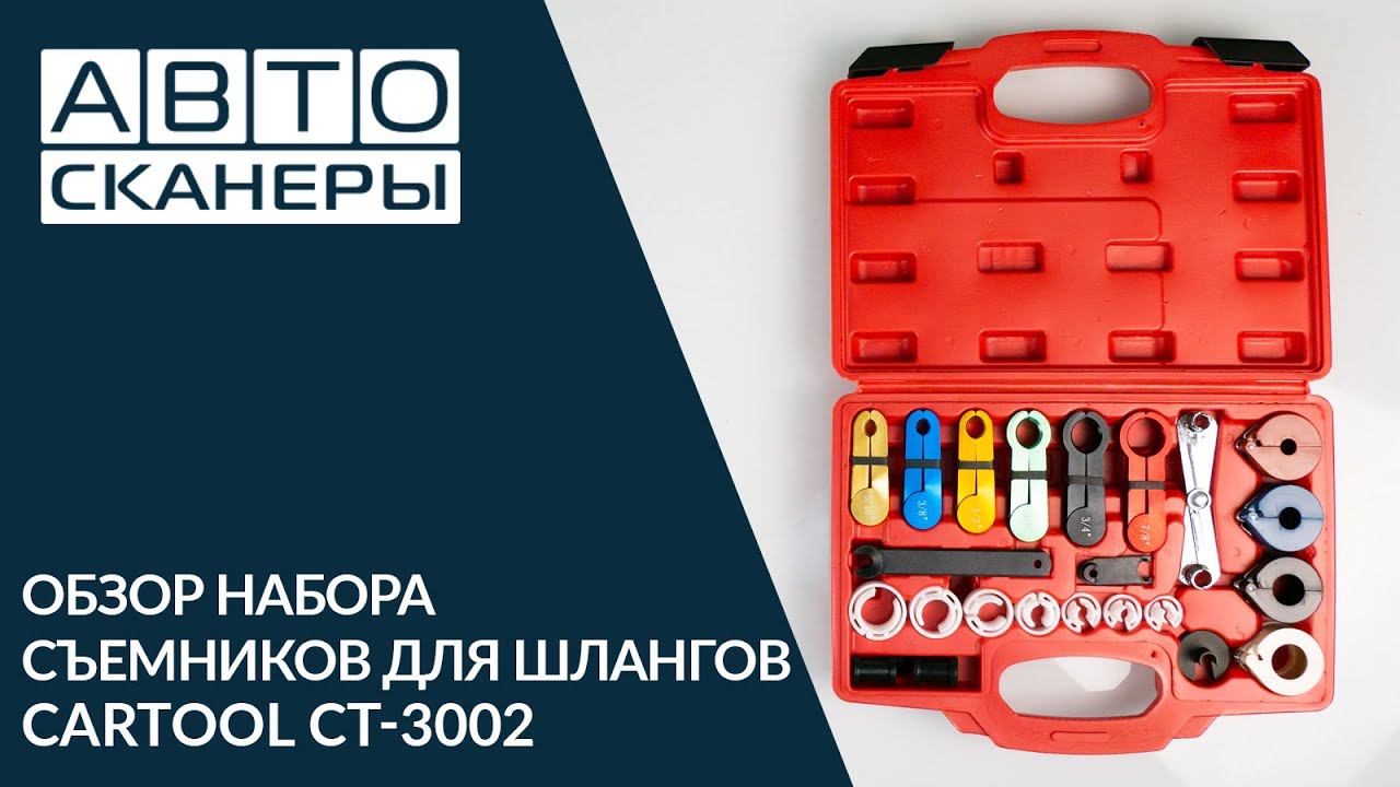 Обзор набора съемников для шлангов Cartool CT-3002 смотреть онлайн