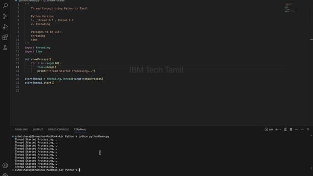 Threading Package in Thread Concept using Python in Tamil - Part 2 | Python Tutorial for Beginners смотреть онлайн