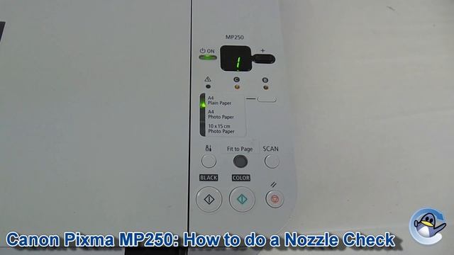 Canon Pixma MP250: How To Do A Nozzle Check Test Page