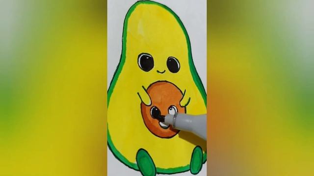 DIY How to draw a avocado Рисуем авокадо маркерами смотреть онлайн