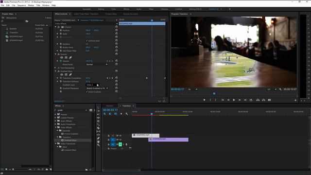 Красивый переход с затуханием в Premiere Pro (Gradient Wipe) смотреть онлайн