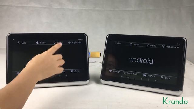 Krando 10.1 inch android 6.0 car headrest TV monitor with DVD function wifi playstore смотреть онлайн