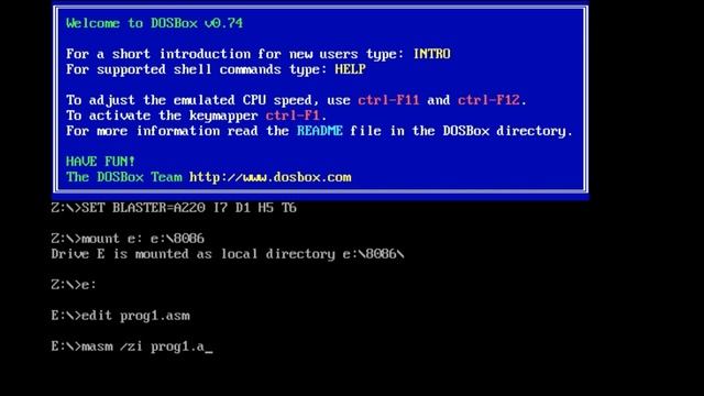 How to use MASM 8086 on Windows 10/8/7 смотреть онлайн