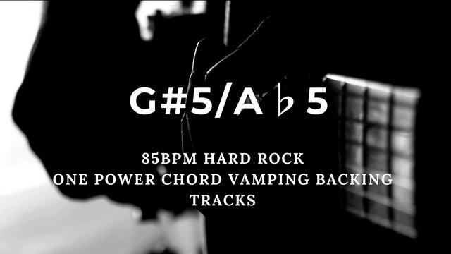 G#5/Ab5: 85bpm Metal Style One Power Chord Vamping Guitar Backing Track смотреть онлайн