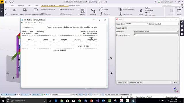Tekla Report Editor Part 1 of 3 смотреть онлайн